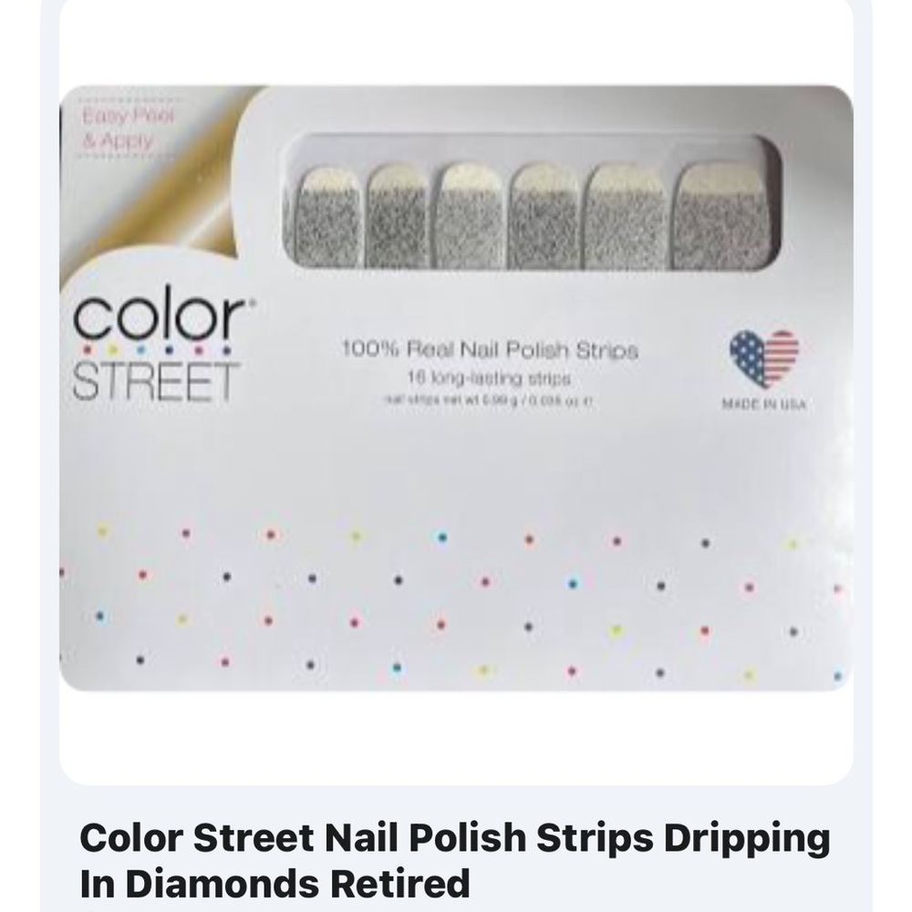 Color Street Dripping in Diamonds Silver Glitter Ombre French Tips NEW - Picture 1 of 4
